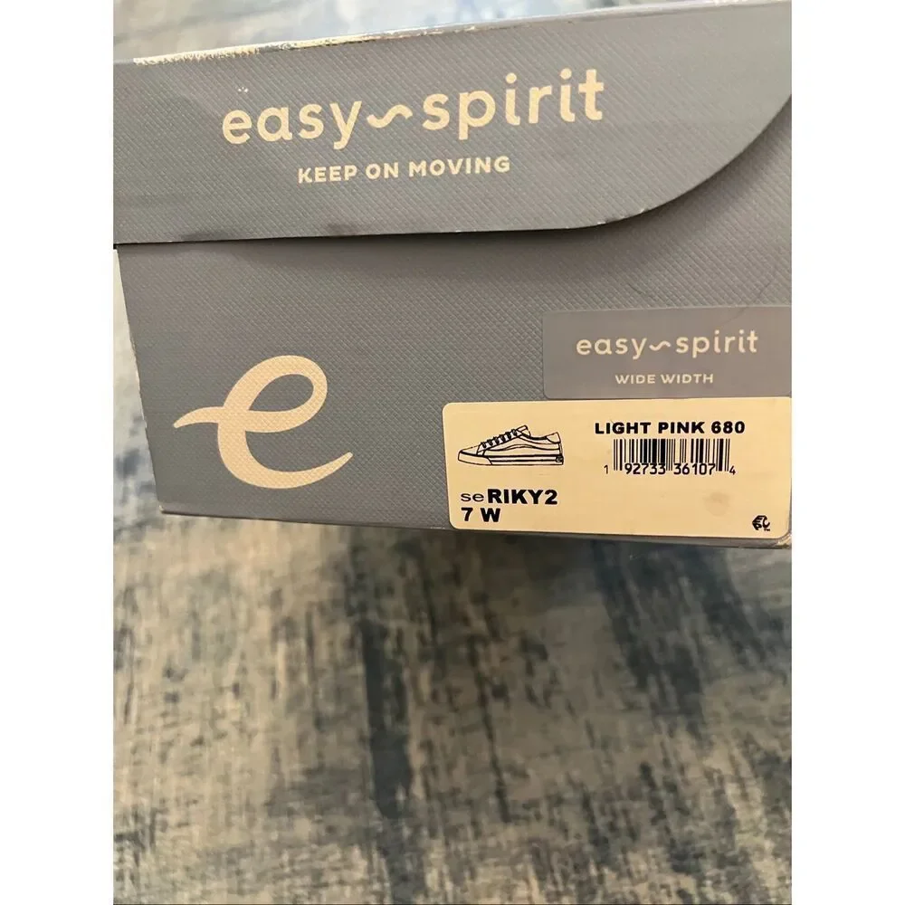 NIB Easy Spirit Light Pink se RIKY 2 Low Top Canvas Sneaker Women's 7 Wide